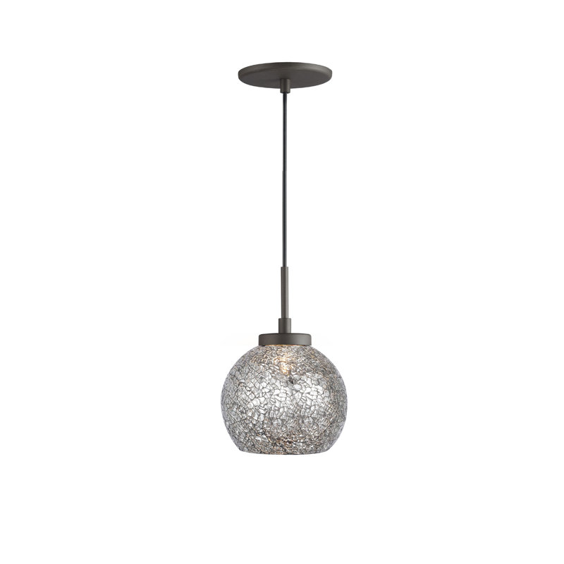 Luminaire suspendu tambour 1 lumière Keiser, Cylindre beige, Bronze