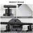 Bathroom Vanity Light, Frosted Glass Shade, 5-Light, No Bulbs, Black-455396824-455396830