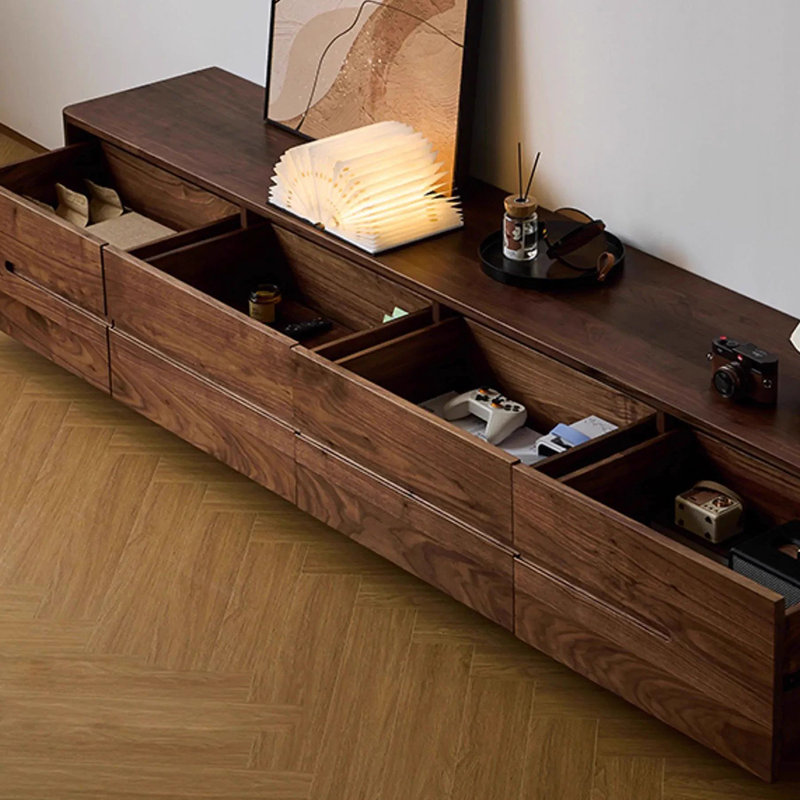 Meuble télé moderne à double tiroir, 78.74"