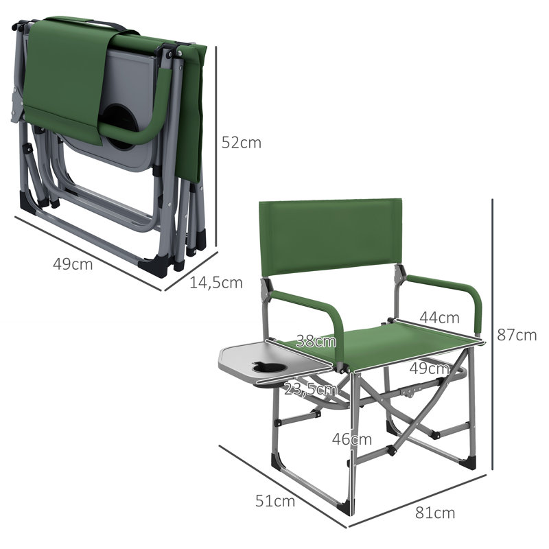 Caradog Folding Director Chair, Green