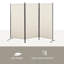 Paravent à 3 panneaux pour la maison HOMcom, 6 pi, beige