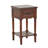 Brown Wood 1 Drawer Side End Accent Table, 16" x 16" x 29"-1788692299