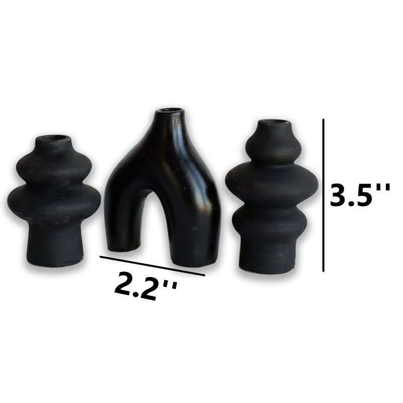 Ensemble d'objets décoratifs en béton (3 pièces)