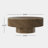 Chibuzor Pedestal Round Coffee Table, Handcrafted Solid Wood Fluted Design-664250118-667217076