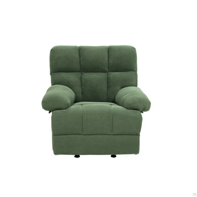 Fauteuil inclinable manuel moderne à bascule, avec revêtement en tissu nubby pour le salon