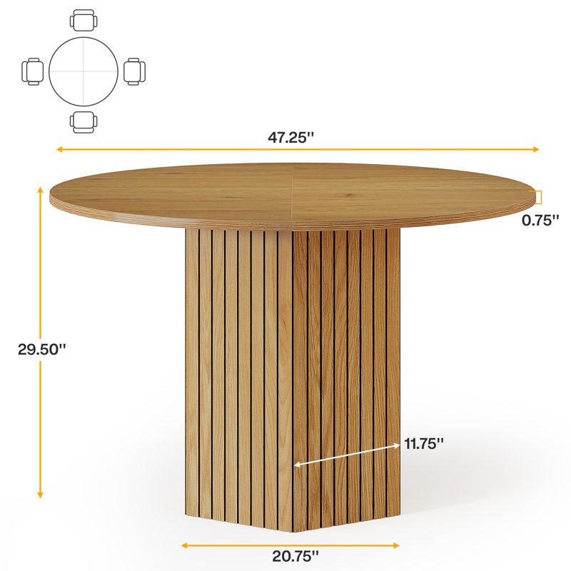 Table de salle à manger Arelys, Brun