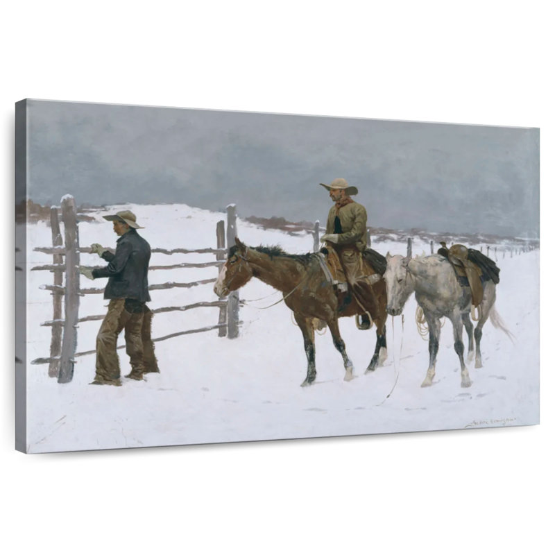 Lelar la chute du cowboy, H 24 po x l 36 po