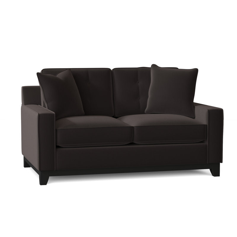 Carollton Upholstered 62'' Loveseat, Gypsy Graphite Performance Microfiber