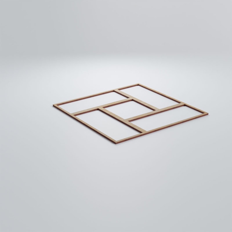 Panneaux muraux décoratifs en bois Sheffield, Hickory, H 23 3/8 po x l 23 3/8 po x P 3/8 po