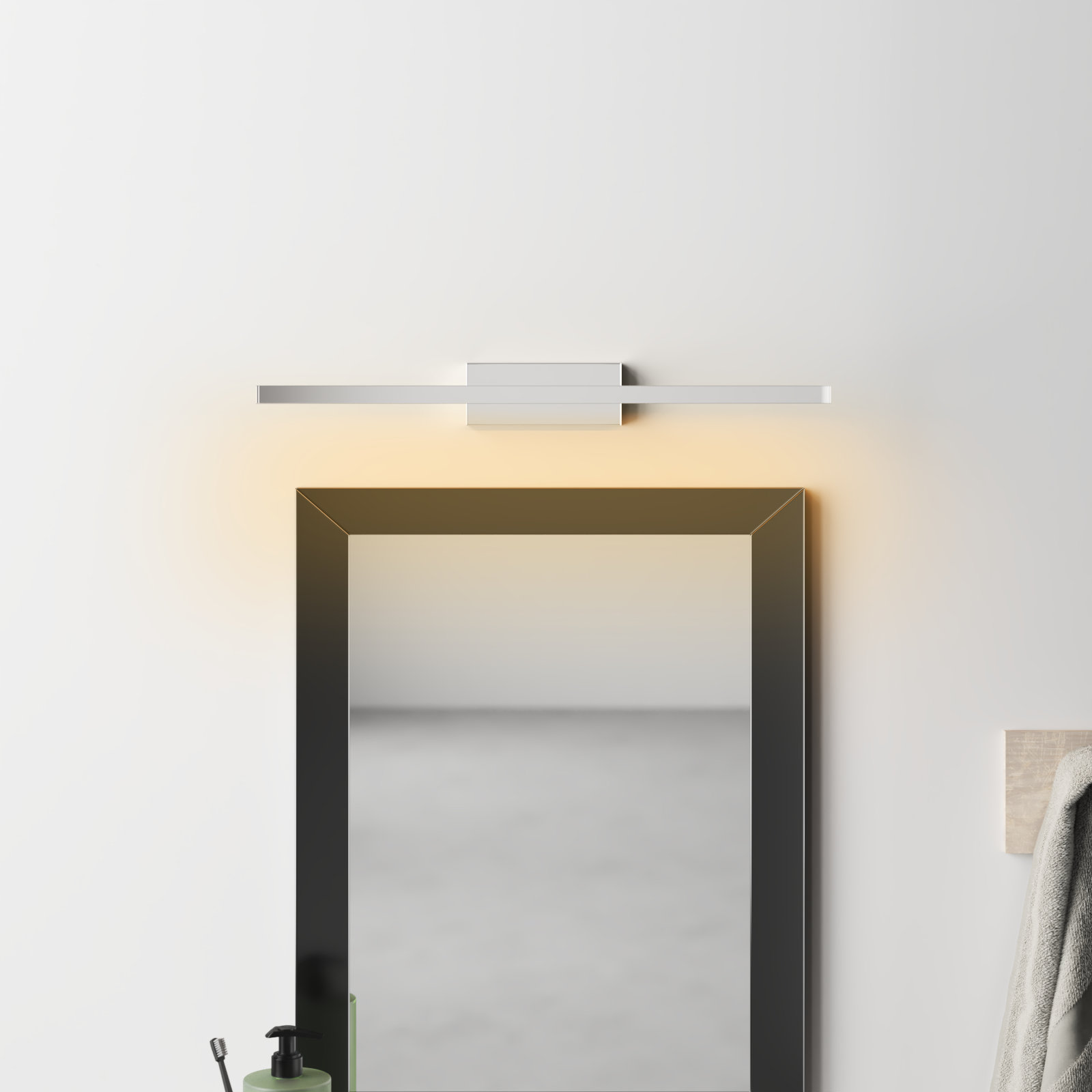 Rochelle Single Light Dimmable Bath Bar, 2700K, Chrome