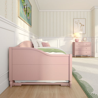 Charlotte Twin Day Bed with Trundle, Blossom Pink