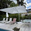 Parasol en porte-à-faux inclinable 10 'carré gauche-droite avec base et rotation à 360 degrés-1549115750