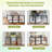 Clear Acrylic Freestanding Pet Gate with Hardwood Frame, Black
