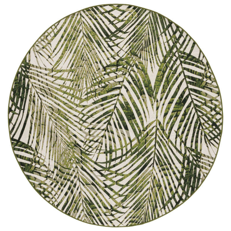 Tapis d'intérieur / extérieur Alyena, Rond 6 pi 7 po