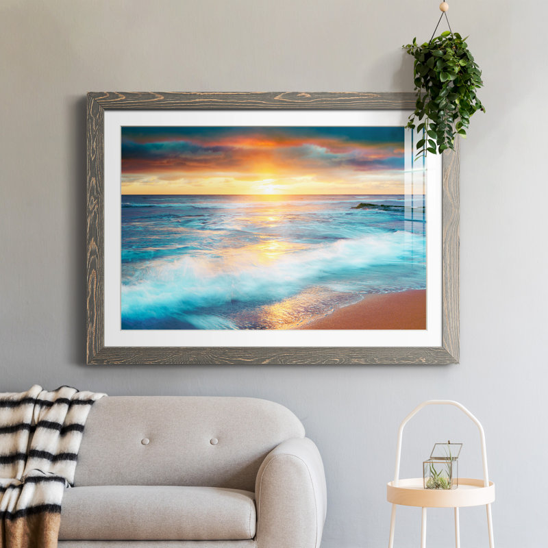 Amber Light - impression encadrée, H 31 po x l 44 po x P 1 po, Encadrement gris
