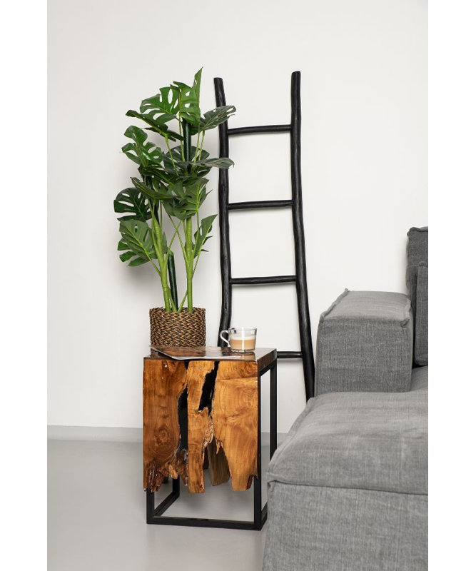 Eaubonne 4 - Step Solid Wood Ladder Accessory / Part, Black