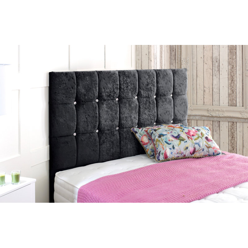 Agris Upholstered Headboard, Black, Small Single (2'6)