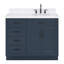 Meuble-lavabo simple en bois massif 42 po Tidworth avec plateau en quartz Carrara de 1,5 po-668100341-668100338-626085668