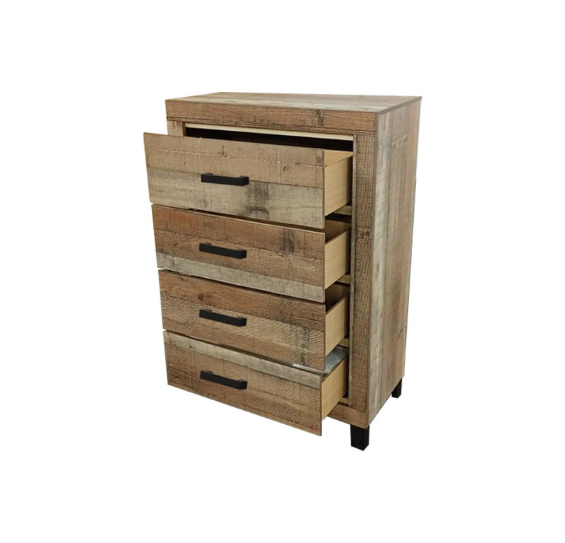 Farmhouse Dresser Chest in Weathered Brown Pine