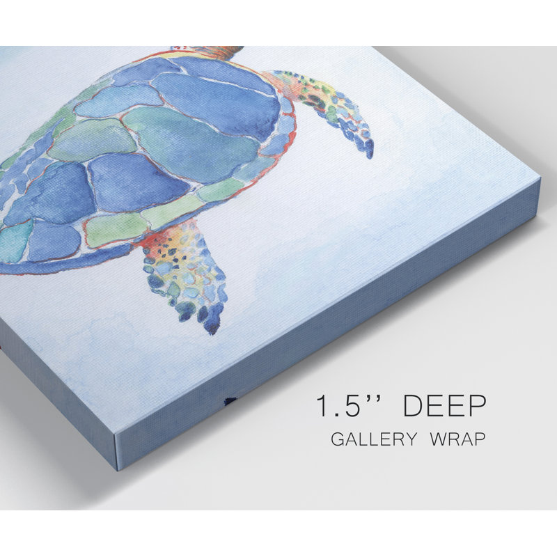 «Galapagos Sea Turtle I», reproduction d'art sur toile tendue, H 40 po x l 40 po x P 1 po