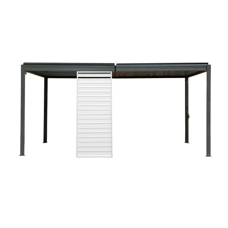 Aluminum Privacy Screen Side Shutter Wall for Pergola Accessories, White