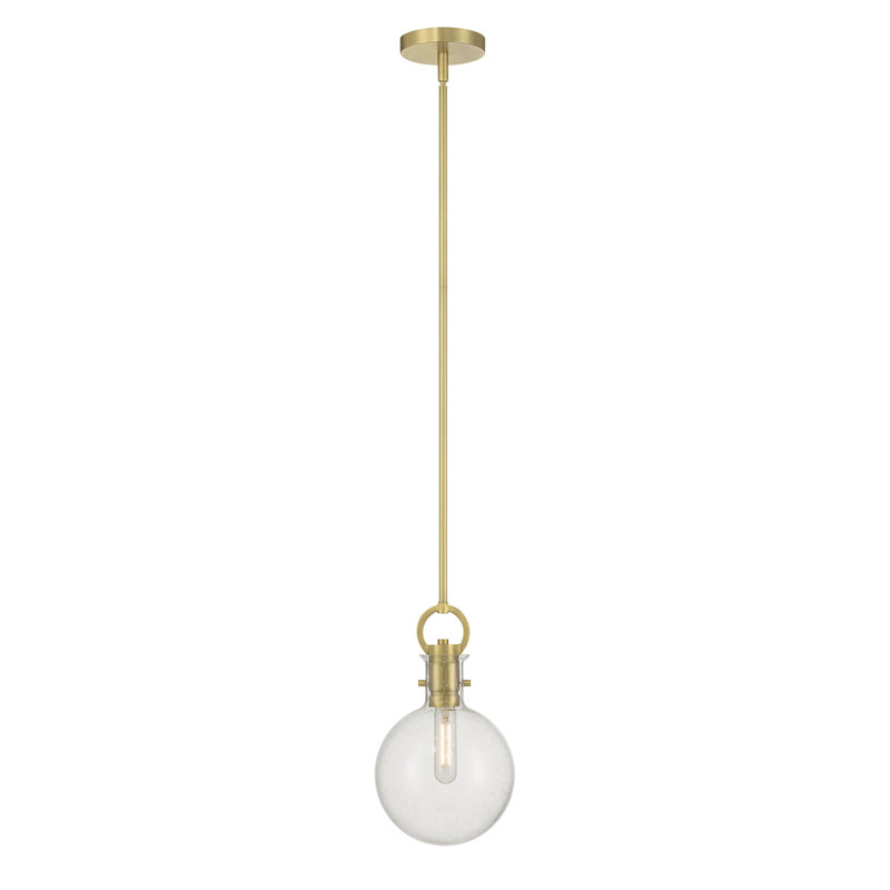 Mini-luminaire suspendu 1 lumière Glanora, Laiton rétro