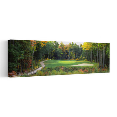 Parcours de golf, Nouvelle-Angleterre, États-Unis, paysage contemporain abstrait, art mural