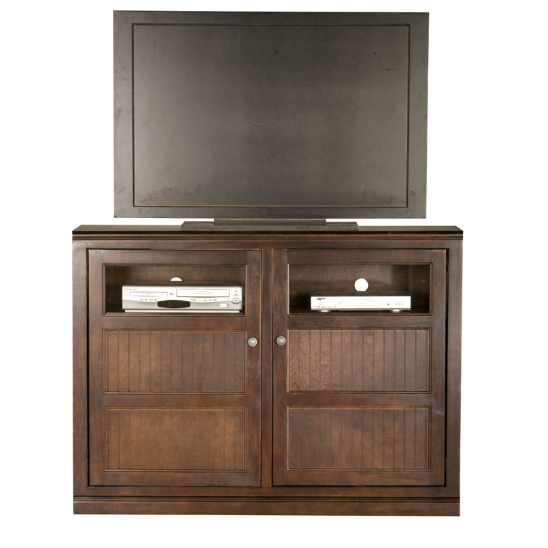 Didier Unfinished TV Stand for TVs up to 60", Glass, Interesting Aqua