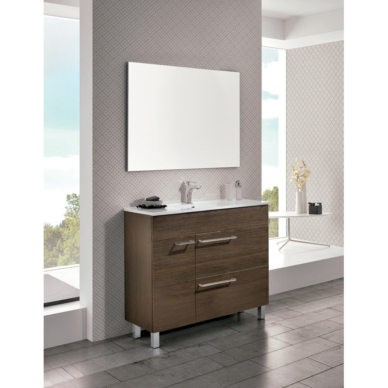 Ensemble de meuble-lavabo simple 32 po Finlande, Sandy wengé