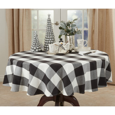 Birmingham Plaid 100% Cotton Round Tablecloth