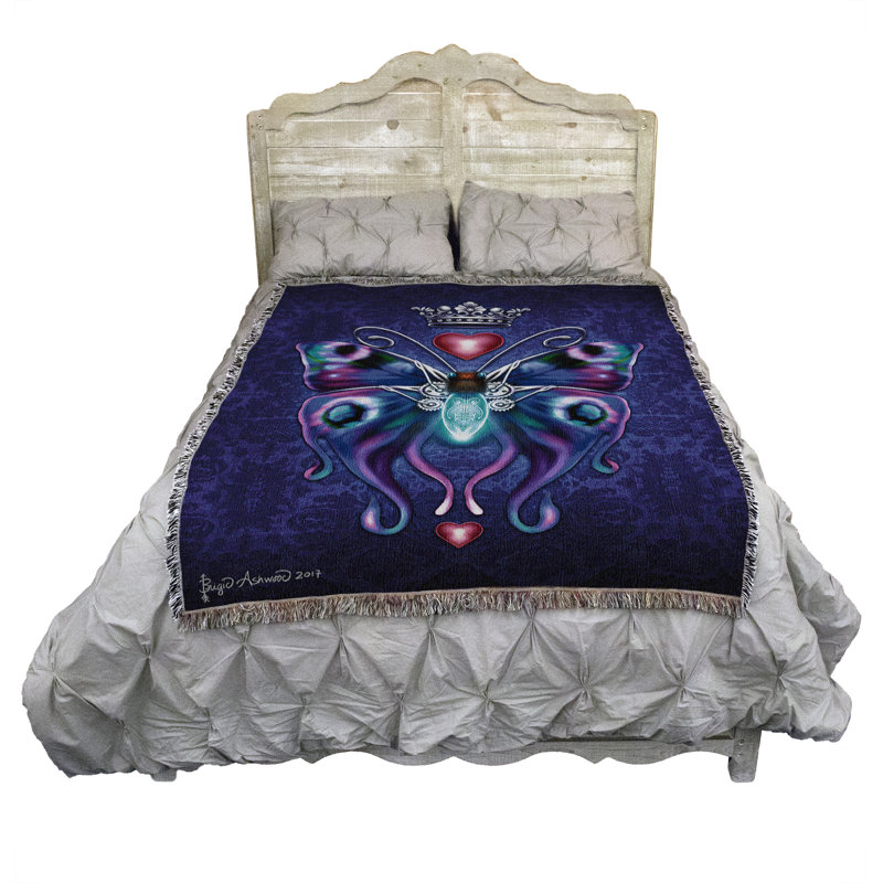 Pure Country Weavers Steampunk Butterfly Blanket by Brigid Ashwood - Gift Fantasy Tapestry Throw Woven from Cotton - Made in The USA (72x54)