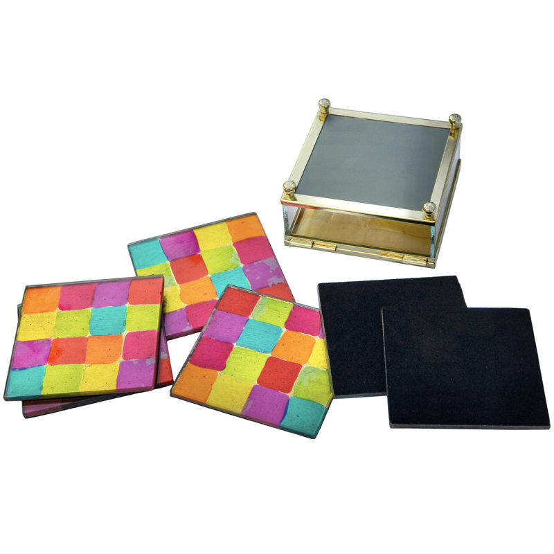 Coaster Set With Holder