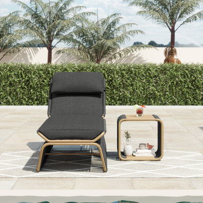 Chaise longue avec table Harper