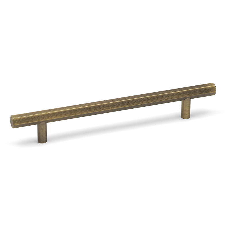 Hexagonal T-Bar Handles in Multiple Finishes, Antique Brass, 160mm Handle