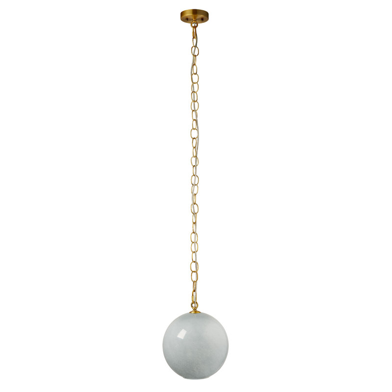 Luminaire suspendu sphère 1 lumière Camber, Bleu