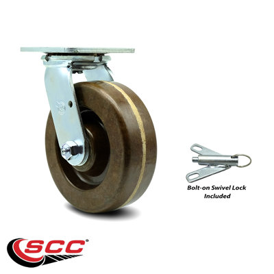 Phenolic Caster with Roller Bearing and Swivel Lock