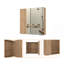 Pharmacie Prague, quatre tablettes internes, une porte, finition pin