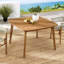 Vienna 46" Square Outdoor Patio Teak Wood Dining Table In Natural