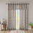 Fretwork Print Grommet Top Window Valance 50X18"-111597883