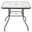 Ensemble repas 5 pièces pour l'extérieur, chaises empilables en polyester enduit de PVC et trou pour parasol-856806593