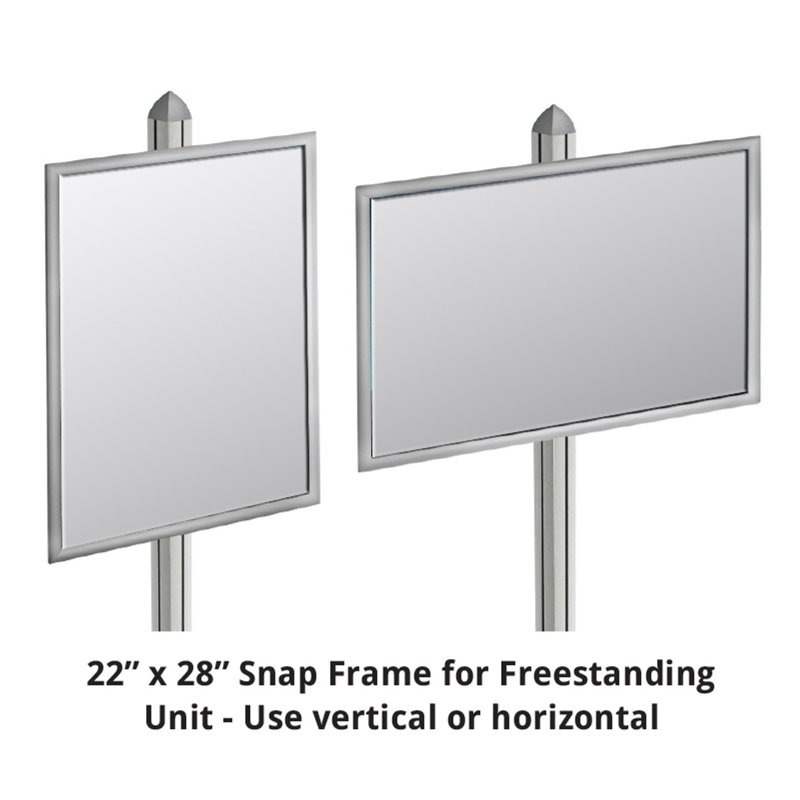 Sky Tower Display Kit with 22"W x 28"H Snap Frame and Steel Brochure Shelf