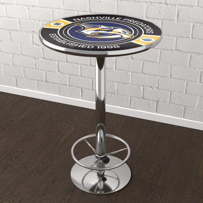 Nashville Predators Patch  Bar Table With Footrest