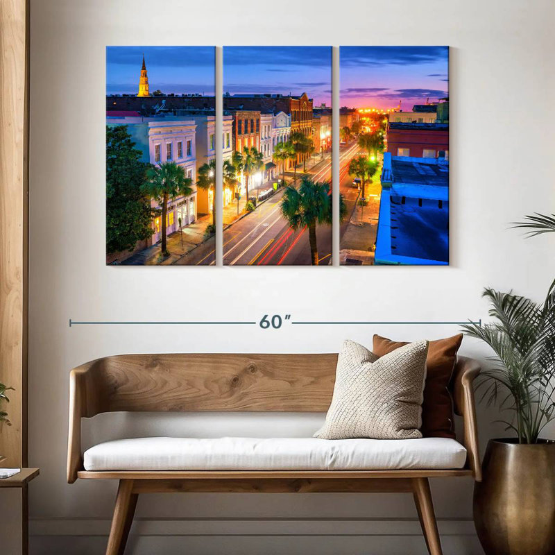 Sebbie Charleston au crépuscule, H 32 po x l 50 po