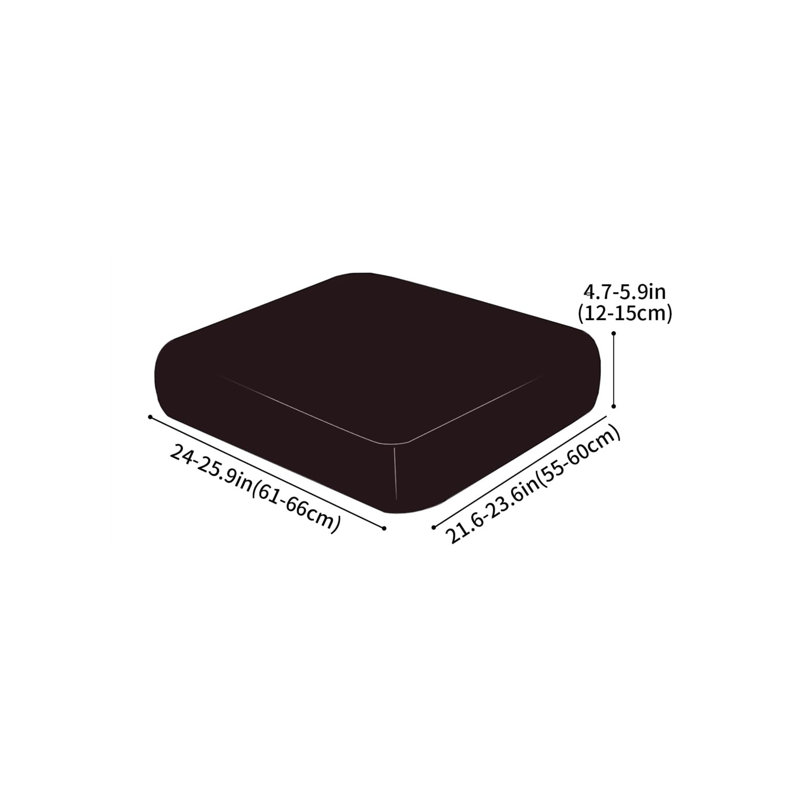 Housse pour coussin de similicuir, imperméable, durable, brun