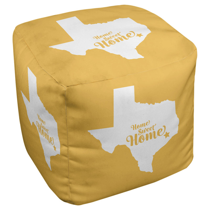 Repose-pieds cube en houston the home houston, Jaune