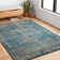 Tapis bleu / taupe Mahfuze