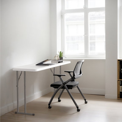 Table pliante étroite 5 pi ， Blanc