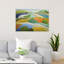 «Vibrant Flower Fields Abstract Colorful Rustic Landscape Mountain», art mural-2114657932
