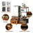Mini Fridge Stand with Wine Rack & Outlet-133672360