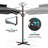 Sil 132'' x 108'' Rectangular Cantilever Umbrella with Crank Lift , Counter Weights Included-1707883460